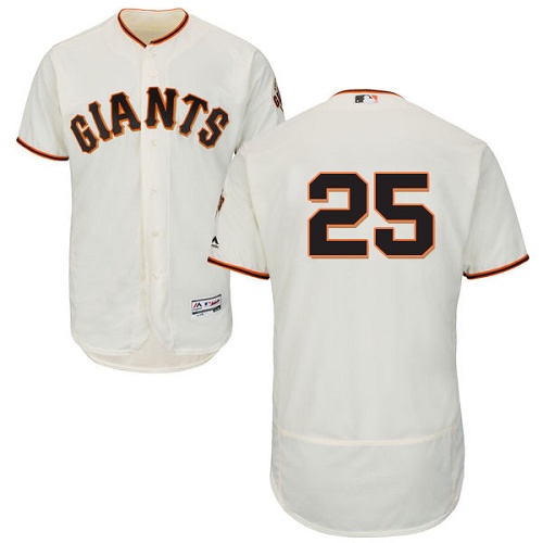 Giants #25 Barry Bonds Cream Flexbase Authentic Collection Stitched MLB Jersey